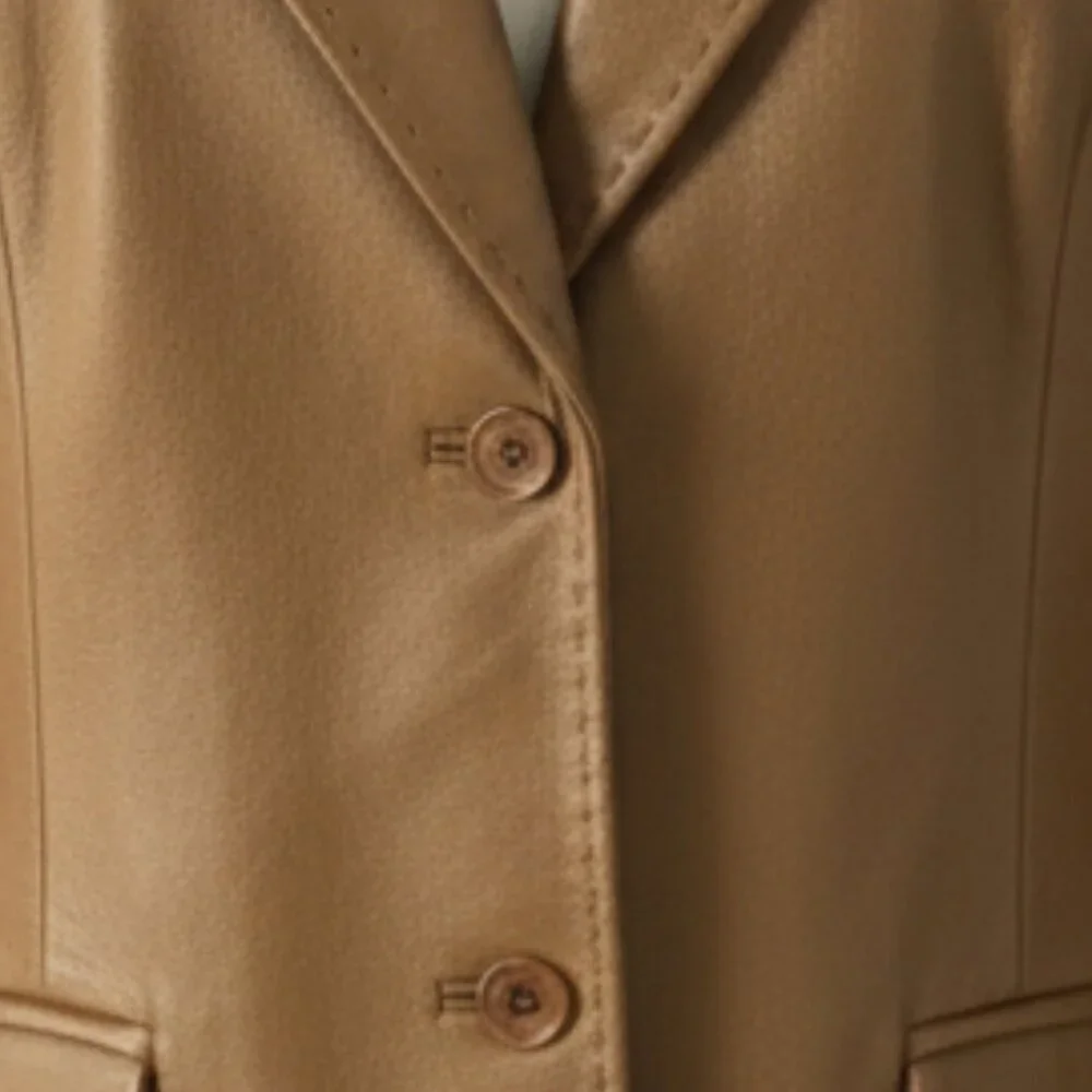 Vintage‑Era JACOB Caramel 100% Leather Jacket – L - NWT - Picture 5 of 10